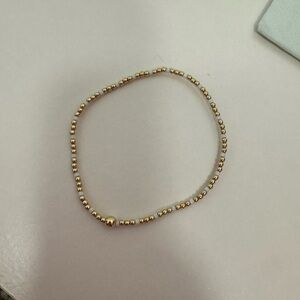 Enewton Gold and white Beaded Bracelet